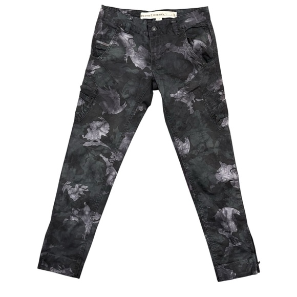 Diesel Industry Female Slim Cropped Cargo Pants Size 25 - Picture 1 of 16